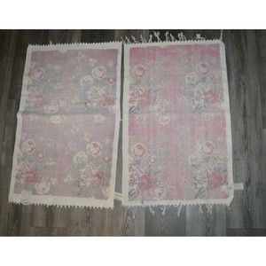 Vintage April Cornell Floral Rose Boho Small 22x34 Rugs